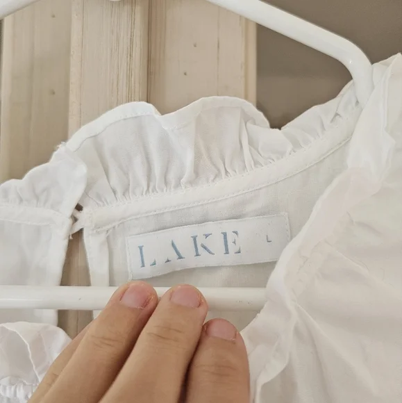 LAKE Tiered Brunch Dress Ruffled Neck Sleeveless - Picture 5 of 6